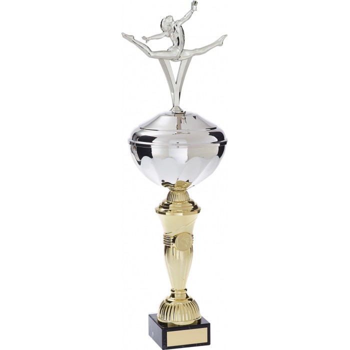 STUNNING GYMNASTICS METAL TROPHY  - AVAILABLE IN 5 SIZES